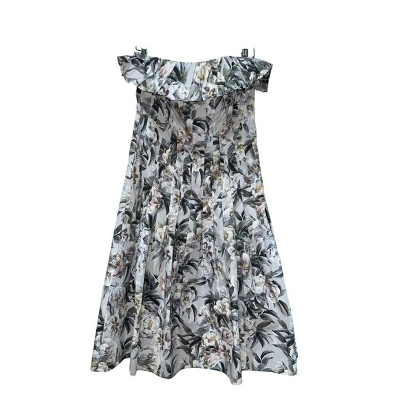 Antonio Melani Sadie Poplin Floral Haze Off-Shoulder Midi Dress Size 10 - Picture 2 of 12